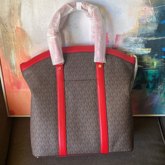 Michael Kors Bags Michael Kors Bedford Travel Stripe Dome Tote Bag